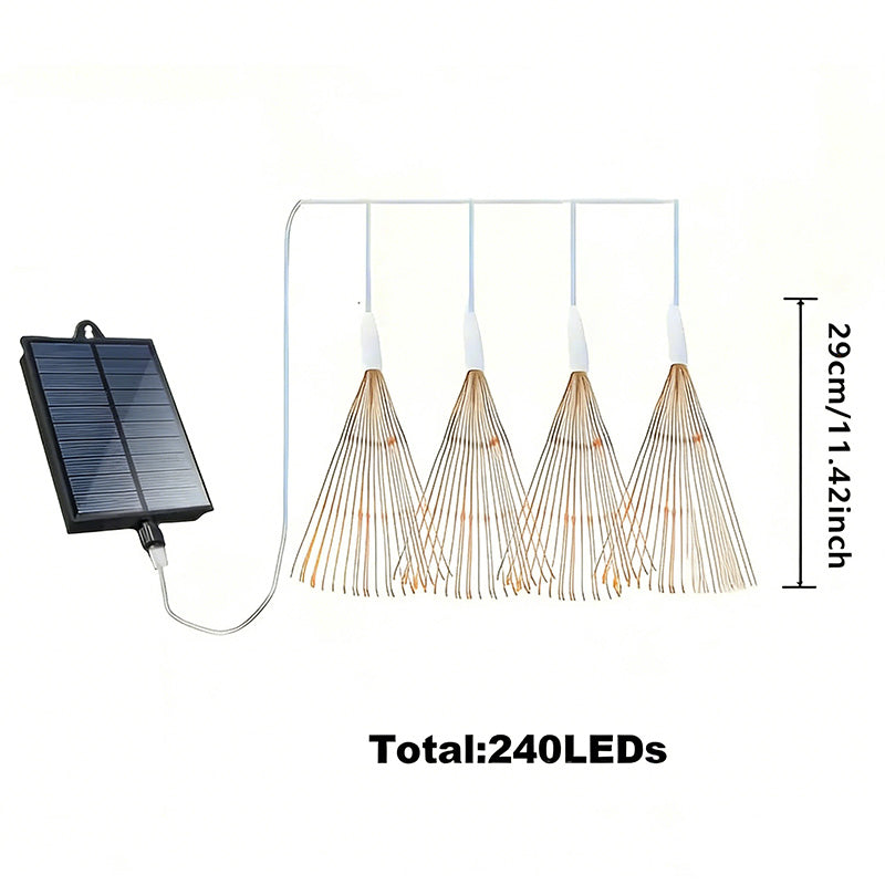 Solar-LED-Gartenlichter – Feuerwerkseffekt, ohne Kabel