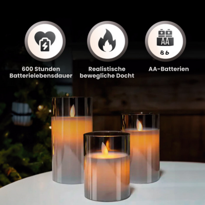 EverGlow™ - Realistische flammenlose Kerzen (inkl. Fernbedienung)