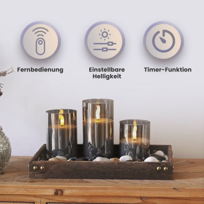 EverGlow™ - Realistische flammenlose Kerzen (inkl. Fernbedienung)