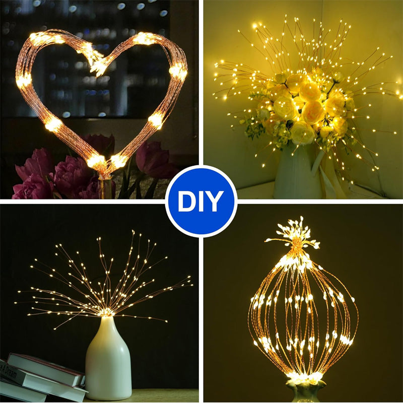 Solar-Feuerwerkslichter mit 200 LEDs - Warmweiß, Weiß, Bunt