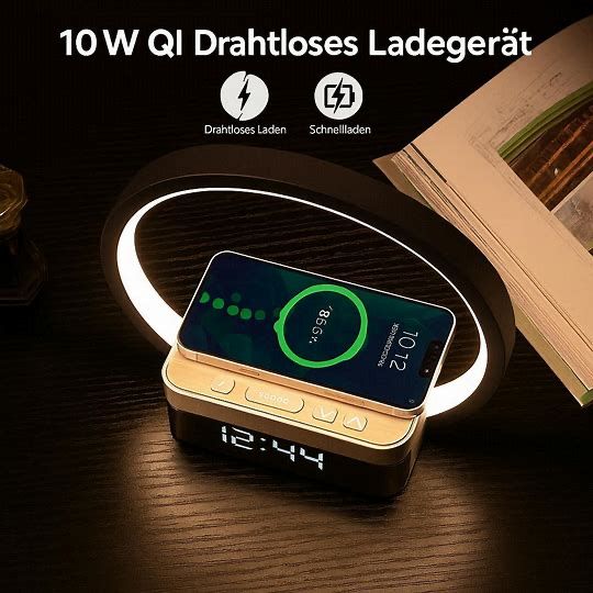3 in 1 Kabellose Ladebettleuchte mit Wecklicht