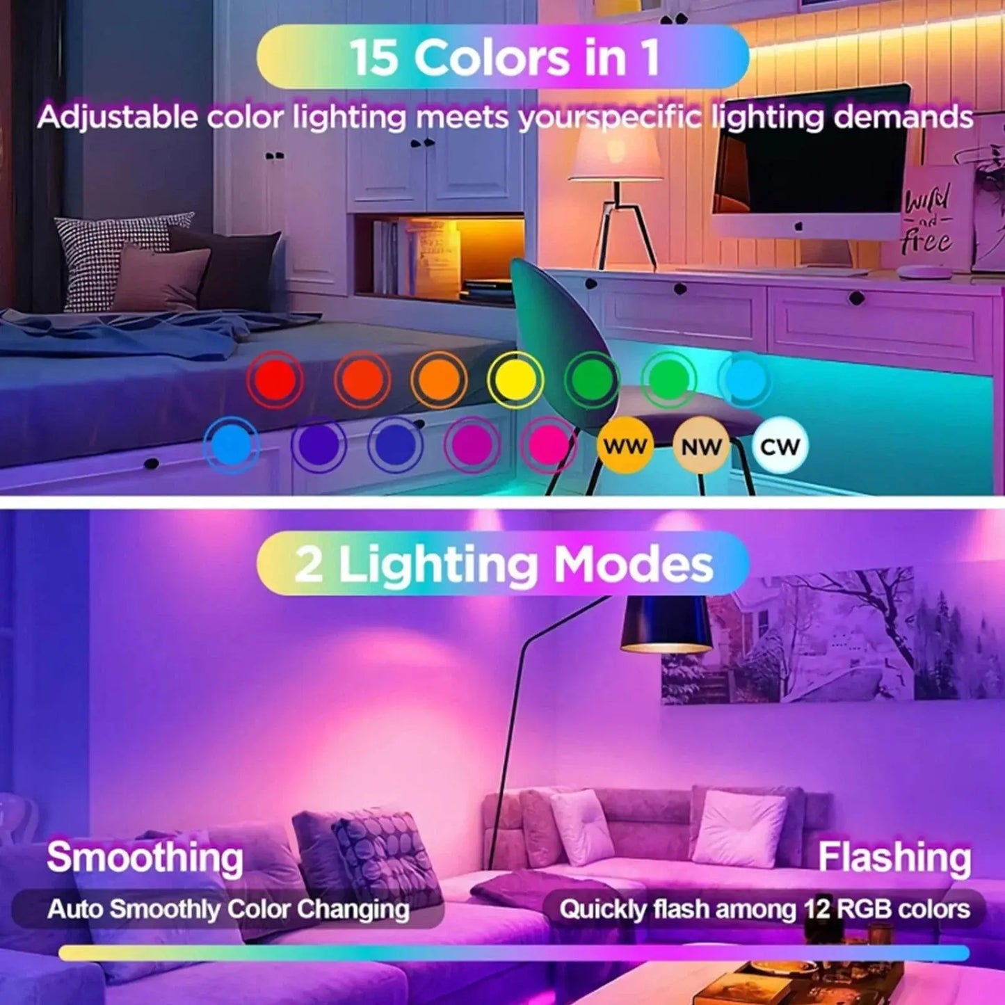 Wiederaufladbare RGB-LED-Lampe E27 mit Fernbedienung – Ganz ohne Kabel