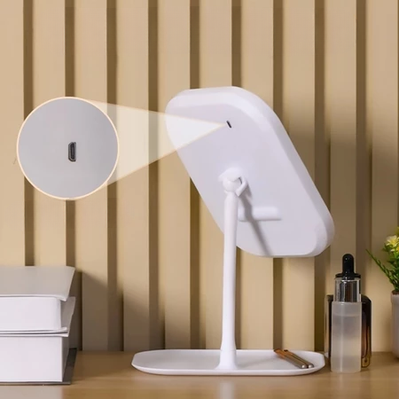 LED Schminkspiegel mit 3 Lichtfarben – kabellos, dimmbar, mit Touch-Bedienung